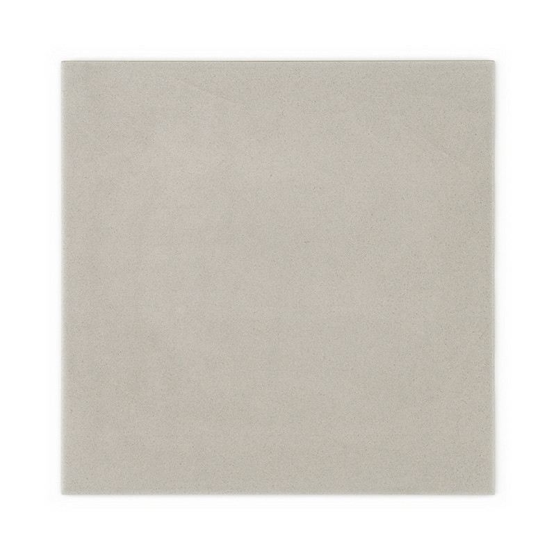 A plain, light gray square tile with a smooth surface sits against a white background, displaying no text or patterns.