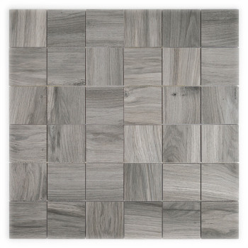 Neuf carreaux carrés affichent des textures semblables à celles du bois dans des tons de gris, disposés selon une grille de troi