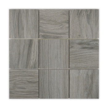 Neuf carreaux carrés affichent des textures semblables à celles du bois dans des tons de gris, disposés selon une grille de troi