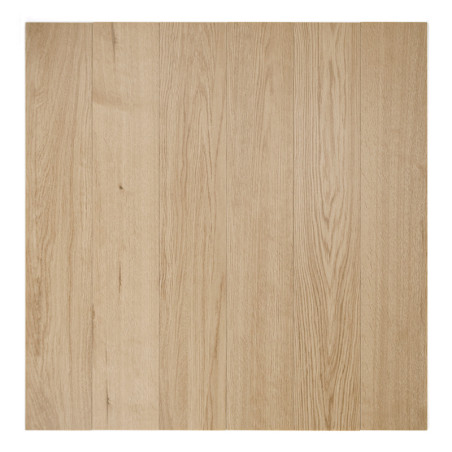 O ladrilho de madeira forma um padrão natural e uniforme com tons marrons claros e linhas sutis de veios de madeira, criando uma