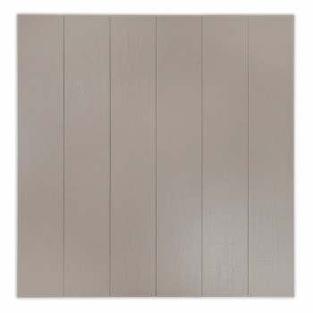 Un carreau de céramique rectangulaire gris clair se dresse verticalement, affichant une surface lisse et légèrement texturée, su