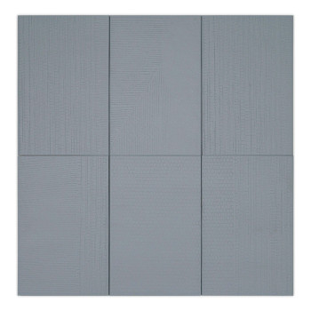 Un carreau rectangulaire présente de subtiles rainures verticales suggérant une texture. Il est uniformément coloré dans un bleu