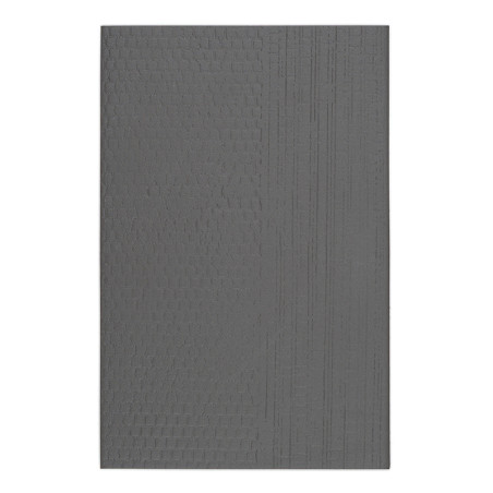 Les carreaux rectangulaires présentent un motif subtil et texturé avec des motifs linéaires et en forme de grille. La surface se