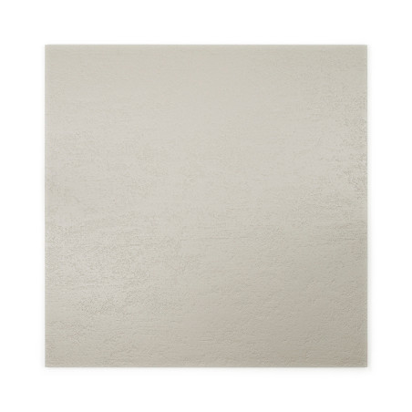 A matte ceramic tile displays a smooth, uniform off-white surface without text, suitable for indoor flooring or wall application