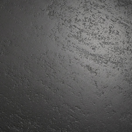 The tile features a dark gray color with a rough, textured surface. It has a subtle sheen, creating a modern, sleek appearance.