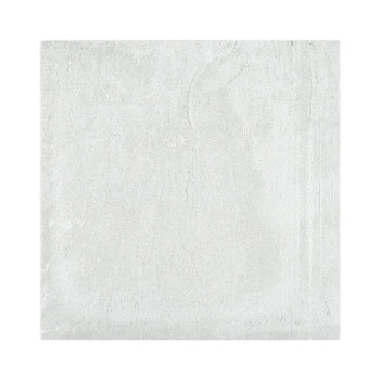Een gladde, lichtgrijze vierkante tegel met subtiele textuur. het lijkt uniform, wat duidt op gebruik in moderne architectonisch