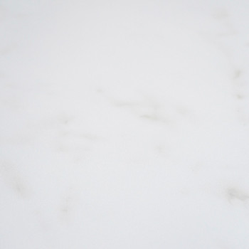 A smooth, white marble tile with subtle gray veining pattern. the surface appears polished and is evenly lit, suggesting an indo