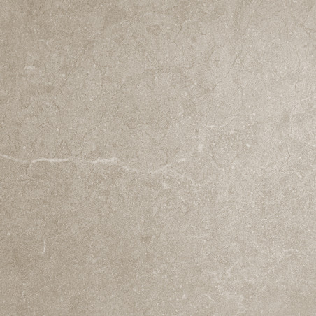 Eine glatte, beige Fliese mit dezentem Marmormuster und mattem Finish. Der Kontext lässt auf eine neutrale, minimalistische Inne Eine glatte, beige Fliese mit dezentem Marmormuster und mattem Finish. Der Kontext lässt auf eine neutrale, minimalistische Inne