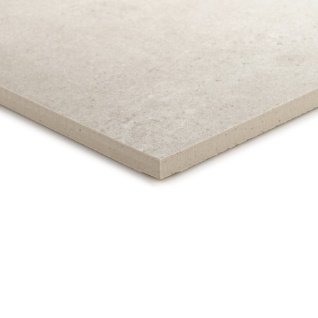 Un carreau carré gris clair repose sur une surface blanche, présentant une finition lisse et mate et des bords légèrement biseau Un carreau carré gris clair repose sur une surface blanche, présentant une finition lisse et mate et des bords légèrement biseau