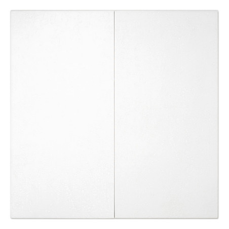 Deux carreaux blancs adjacents avec une surface texturée subtile, créant une apparence harmonieuse et minimaliste dans un enviro