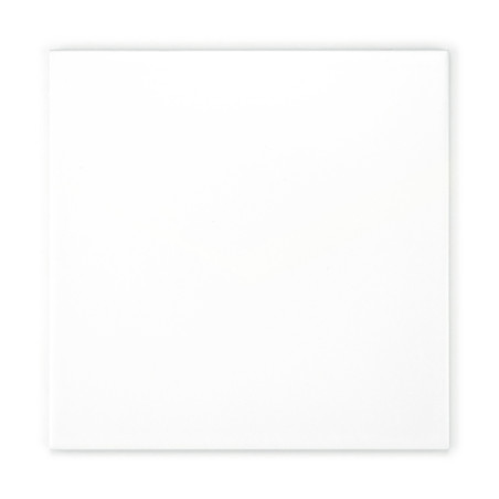 A plain, white, square tile rests against a completely white background, emphasizing simplicity and uniformity. A plain, white, square tile rests against a completely white background, emphasizing simplicity and uniformity.