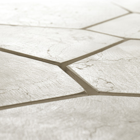 Los azulejos de piedra hexagonales se encuentran en un patrón texturizado sin costuras, creando una superficie suave y unificada Los azulejos de piedra hexagonales se encuentran en un patrón texturizado sin costuras, creando una superficie suave y unificada