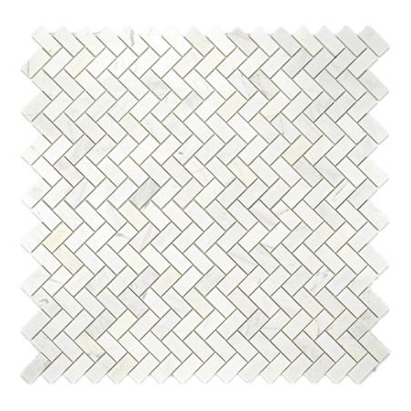 Los azulejos de piedra blanca forman un patrón en espiga, creando un diseño elegante y simétrico sobre un fondo austero y neutro Los azulejos de piedra blanca forman un patrón en espiga, creando un diseño elegante y simétrico sobre un fondo austero y neutro