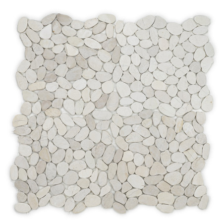 Azulejos de piedra irregulares de forma ovalada dispuestas estrechamente en una formación cuadrada, creando un patrón de mosaico Azulejos de piedra irregulares de forma ovalada dispuestas estrechamente en una formación cuadrada, creando un patrón de mosaico