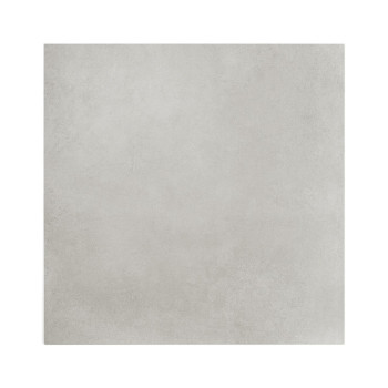 Le carreau carré présente une surface lisse gris clair avec une texture subtile. sur un fond blanc uni.