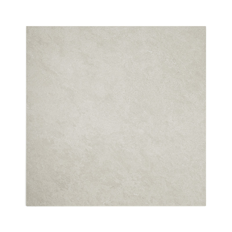 A square tile displays a subtle, textured pattern with light gray tones, creating a neutral and versatile design suitable for fl