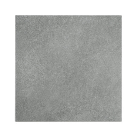 Un carreau de céramique carré affiche un motif subtil et lisse dans des tons de gris, idéal pour les revêtements de sol ou les m