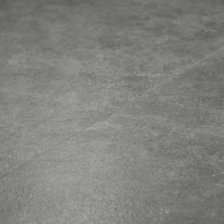 Les carreaux de pierre grise sont parfaitement assemblés, formant une surface lisse et plane. Leur texture subtile et leurs vari