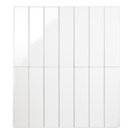 Tuile Pur Blanc Brillant 7,5x30 cm (5719) Tuile Pur Blanc Brillant 7,5x30 cm (5719)