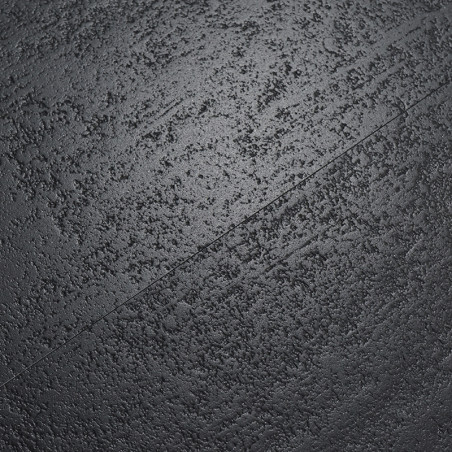 Le carreau gris foncé présente une surface rugueuse et texturée avec de subtils motifs en relief, divisés par une couture diagon