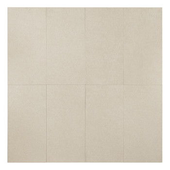 Les carreaux de céramique beiges sont alignés selon un motif de grille, créant une surface homogène et lisse adaptée aux revêtem