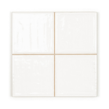 Quatre carreaux carrés blancs brillants sont disposés dans une grille 2x2, affichant une surface uniforme et lisse dans un décor Quatre carreaux carrés blancs brillants sont disposés dans une grille 2x2, affichant une surface uniforme et lisse dans un décor
