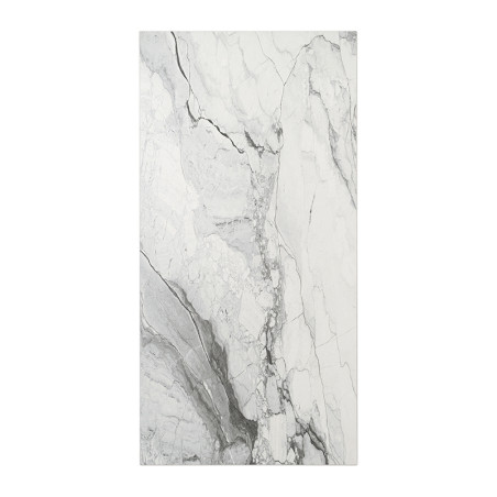 De tegel heeft een wit en grijs marmerpatroon met ingewikkelde nerven, waardoor een natuursteenuitstraling ontstaat die geschikt De tegel heeft een wit en grijs marmerpatroon met ingewikkelde nerven, waardoor een natuursteenuitstraling ontstaat die geschikt