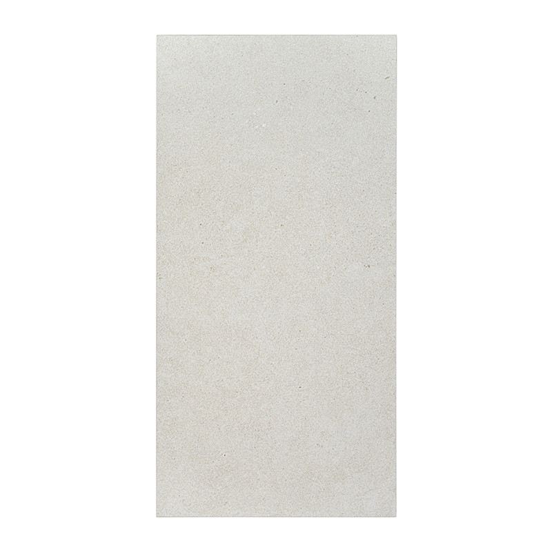 Rectangular tile displays a smooth, light gray surface with subtle speckling, set against a white background.