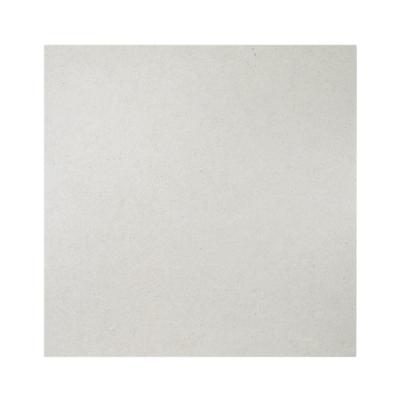 Un azulejo cuadrado liso de color gris claro con una textura suave, situado sobre un fondo blanco. No hay texto presente.