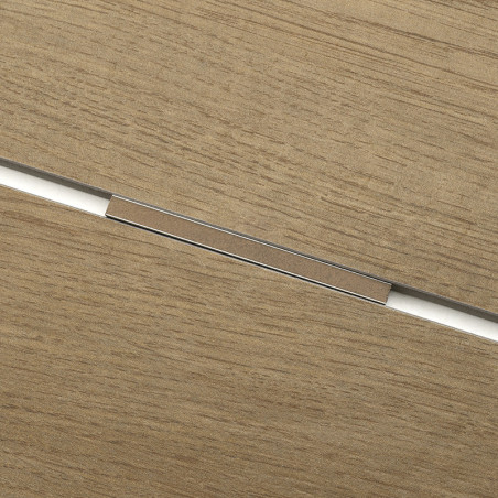 Una superficie de azulejos de color beige con textura de madera con junta Una superficie de azulejos de color beige con textura de madera con junta