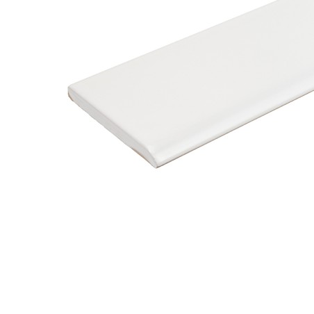Satin White Porcelain Skirting 8x60