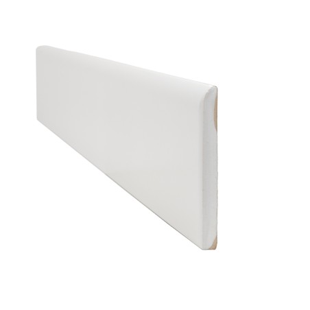 Satin White Porcelain Skirting 8x60