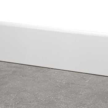 Wit Satijn Porseleinen Plint 12x60