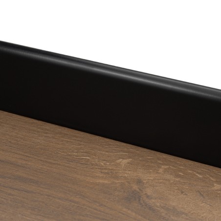 Zwarte Satijnen Porseleinen Plint 8x60 cm